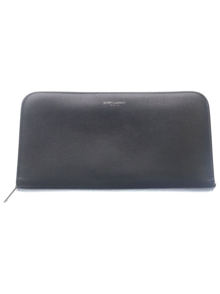 Saint Laurent Paris Wallet With Front Logo Card Pocket Black